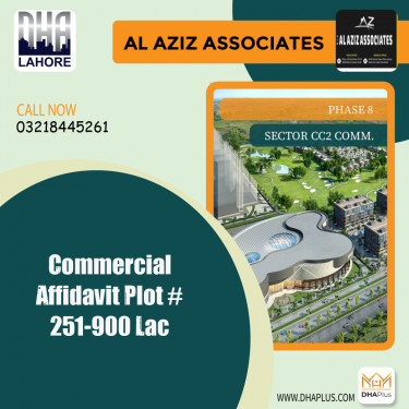 8 Marla Commercial Plot for Sale in Sector CC2 Commercial -  Phase 8, Lahore - (DP-38034)