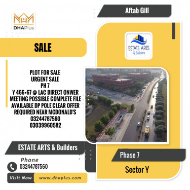 2 Kanal Residential Plot for Sale in Sector Y -  Phase 7, Lahore - (DP-38039)