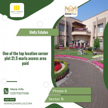 1 Kanal Residential Plot for Sale in Sector B -  Phase 6, Lahore - (DP-38077)