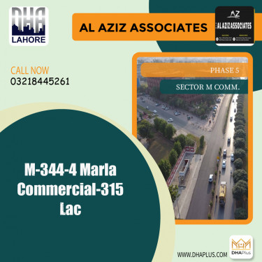 4 Marla Commercial Plot for Sale in Sector M Commercial -  Phase 5, Lahore - (DP-38079)