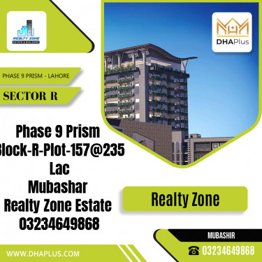 1 Kanal Residential Plot for Sale in Sector R -  Phase 9 Prism, Lahore - (DP-38124)