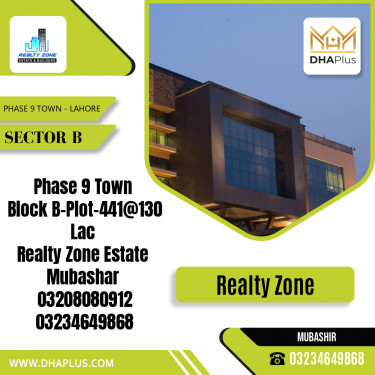 5 Marla Residential Plot for Sale in Sector B -  Phase 9 Town, Lahore - (DP-38182)