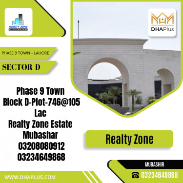 5 Marla Residential Plot for Sale in Sector D -  Phase 9 Town, Lahore - (DP-38183)