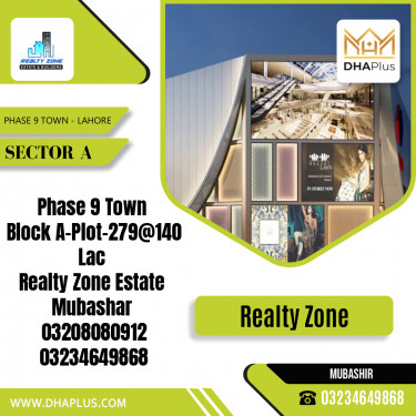 5 Marla Residential Plot for Sale in Sector A -  Phase 9 Town, Lahore - (DP-38185)