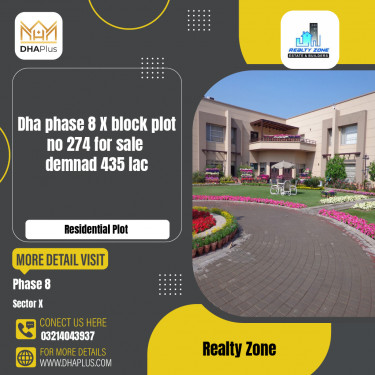 1 Kanal Residential Plot for Sale in Sector X -  Phase 8, Lahore - (DP-38217)