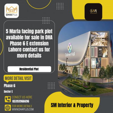 5 Marla Residential Plot for Sale in Sector E -  Phase 6, Lahore - (DP-38235)