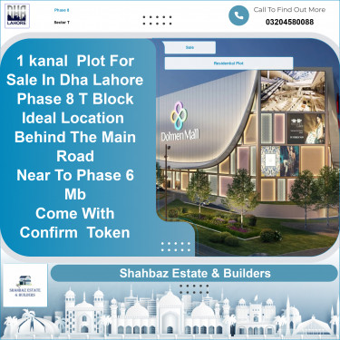1 Kanal Residential Plot for Sale in Sector T -  Phase 8, Lahore - (DP-38282)
