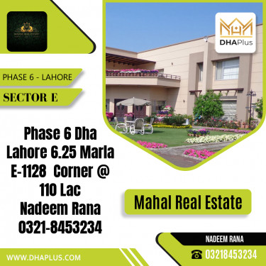 6.25 Marla Residential Plot for Sale in Sector E -  Phase 6, Lahore - (DP-38288)