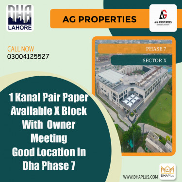 2 Kanal Residential Plot for Sale in Sector X -  Phase 7, Lahore - (DP-38295)