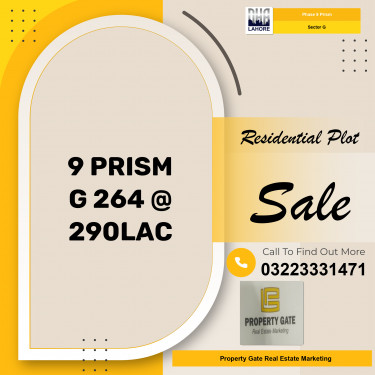 1 Kanal Residential Plot for Sale in Sector G -  Phase 9 Prism, Lahore - (DP-38325)