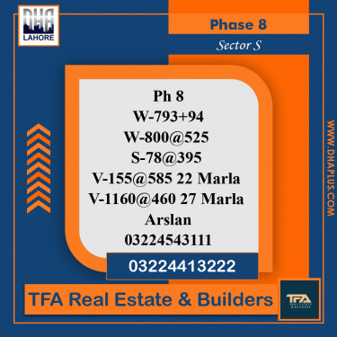 1 Marla Residential Plot for Sale in Sector S -  Phase 8, Lahore - (DP-38337)