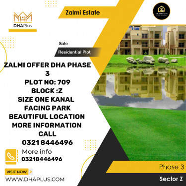 20 Marla Residential Plot for Sale in Sector Z -  Phase 3, Lahore - (DP-38338)