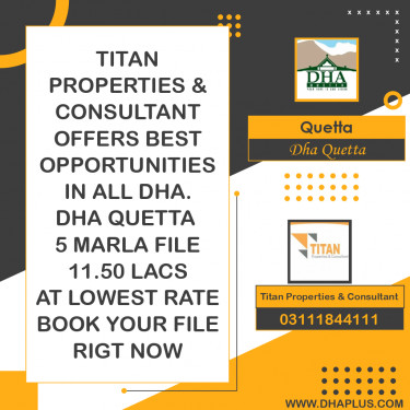 5 Marla Residential File for Sale in DHA Quetta, Quetta - (DP-38339)