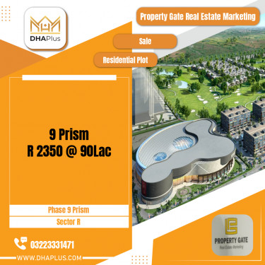 5 Marla Residential Plot for Sale in Sector R -  Phase 9 Prism, Lahore - (DP-38353)