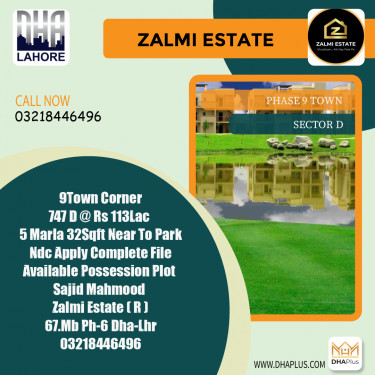 5 Marla Residential Plot for Sale in Sector D -  Phase 9 Town, Lahore - (DP-38357)