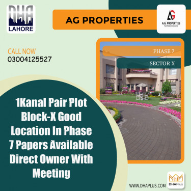 2 Kanal Residential Plot for Sale in Sector X -  Phase 7, Lahore - (DP-38358)