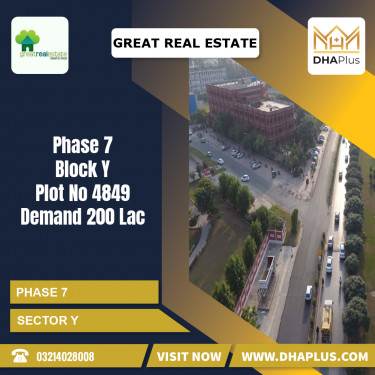 10 Marla Residential Plot for Sale in Sector Y -  Phase 7, Lahore - (DP-38364)