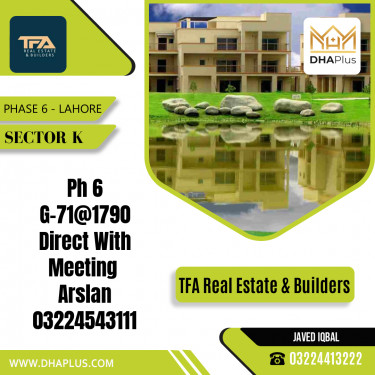 2 Kanal Residential Plot for Sale in Sector K -  Phase 6, Lahore - (DP-38368)