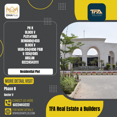 27 Marla Residential Plot for Sale in Sector V -  Phase 8, Lahore - (DP-38390)
