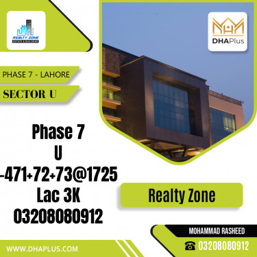 3 Kanal Residential Plot for Sale in Sector U -  Phase 7, Lahore - (DP-38401)