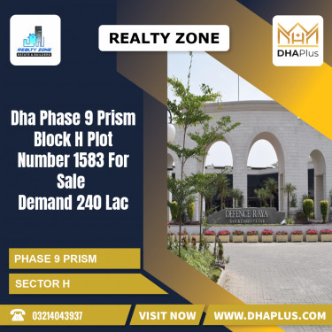 1 Kanal Residential Plot for Sale in Sector H -  Phase 9 Prism, Lahore - (DP-38407)
