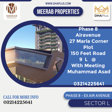 27 Marla Residential Plot for Sale in Sector L -  Phase 8 - Ex Air Avenue, Lahore - (DP-38416)