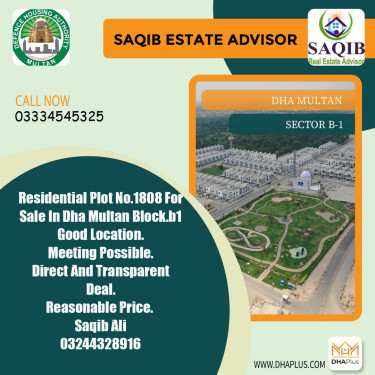 10 Marla Residential Plot for Sale in Sector B-1 -  DHA Multan, Multan - (DP-38423)