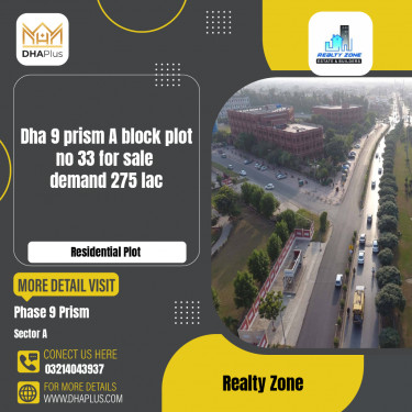 1 Kanal Residential Plot for Sale in Sector A -  Phase 9 Prism, Lahore - (DP-38484)