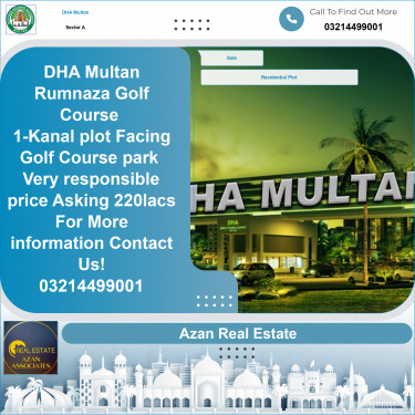 1 Kanal Residential Plot for Sale in Sector A -  DHA Multan, Multan - (DP-38493)