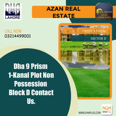 1 Kanal Residential Plot for Sale in Sector D -  Phase 9 Prism, Lahore - (DP-38510)
