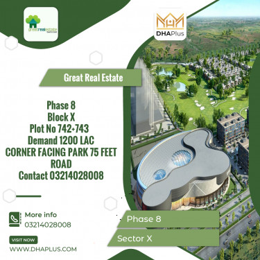 42 Marla Residential Plot for Sale in Sector X -  Phase 8, Lahore - (DP-38530)