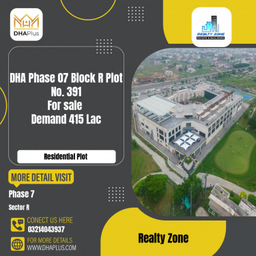 1 Kanal Residential Plot for Sale in Sector R -  Phase 7, Lahore - (DP-38551)