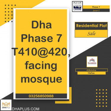 1 Kanal Residential Plot for Sale in Sector T -  Phase 7, Lahore - (DP-38556)