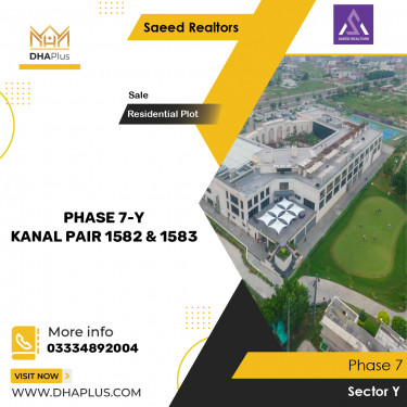 1 Kanal Residential Plot for Sale in Sector Y -  Phase 7, Lahore - (DP-38583)