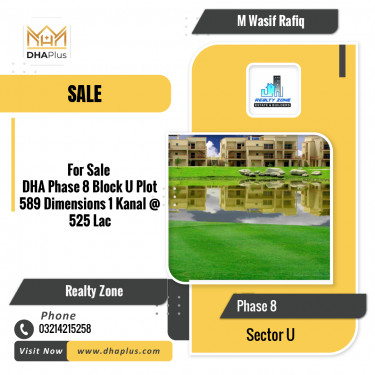 21 Marla Residential Plot for Sale in Sector U -  Phase 8, Lahore - (DP-38588)