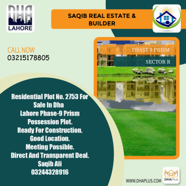 10 Marla Residential Plot for Sale in Sector R -  Phase 9 Prism, Lahore - (DP-38595)