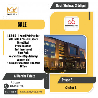 2 Kanal Residential Plot for Sale in Sector L -  Phase 6, Lahore - (DP-38608)