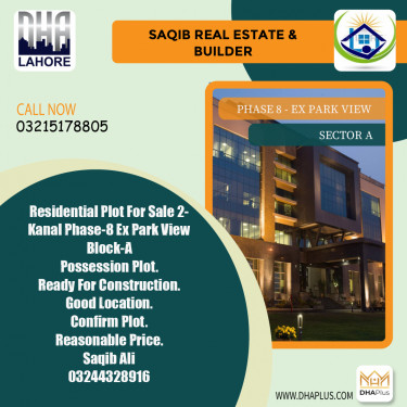 2 Kanal Residential Plot for Sale in Sector A -  Phase 8 - Ex Park View, Lahore - (DP-38615)
