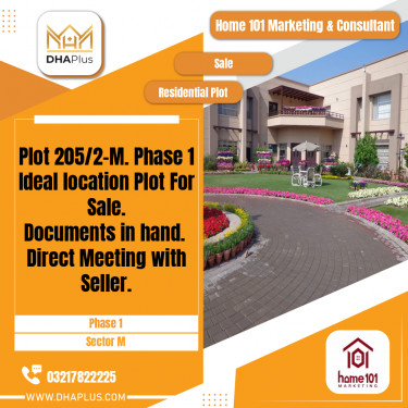 1 Kanal Residential Plot for Sale in Sector M -  Phase 1, Lahore - (DP-38631)