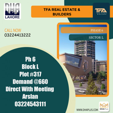 1 Kanal Residential Plot for Sale in Sector L -  Phase 6, Lahore - (DP-38641)