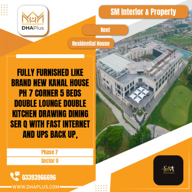 1 Kanal Residential House for Rent in Sector U -  Phase 7, Lahore - (DP-38656)