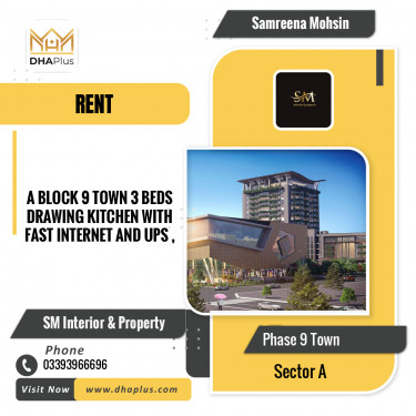 5 Marla Residential House for Rent in Sector A -  Phase 9 Town, Lahore - (DP-38657)