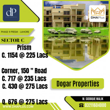 1 Kanal Residential Plot for Sale in Sector C -  Phase 9 Prism, Lahore - (DP-38686)