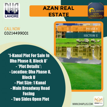 1 Kanal Residential Plot for Sale in Sector U -  Phase 8, Lahore - (DP-38708)