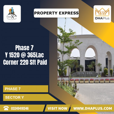 21 Marla Residential Plot for Sale in Sector Y -  Phase 7, Lahore - (DP-38715)
