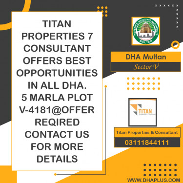5 Marla Residential Plot for Sale in Sector V -  DHA Multan, Multan - (DP-38717)