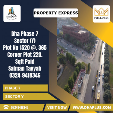21 Marla Residential Plot for Sale in Sector Y -  Phase 7, Lahore - (DP-38718)