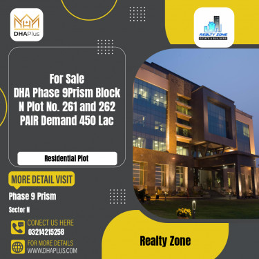 10 Marla Residential Plot for Sale in Sector N -  Phase 9 Prism, Lahore - (DP-38736)