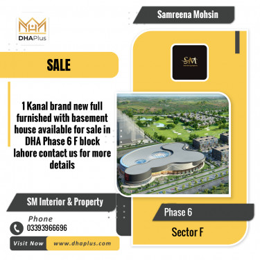 1 Kanal Residential House for Sale in Sector F -  Phase 6, Lahore - (DP-38739)