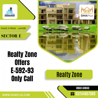 2 Kanal Residential Plot for Sale in Sector E -  Phase 9 Prism, Lahore - (DP-38746)